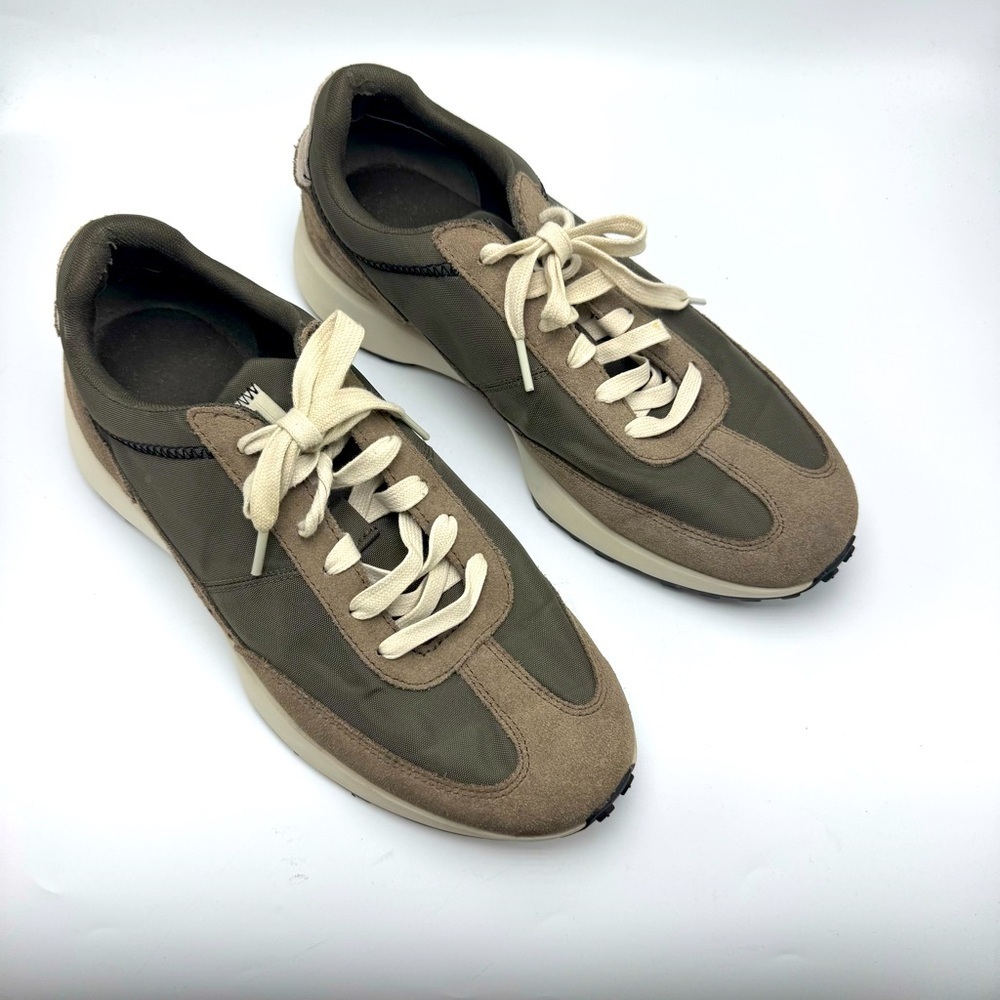 Cole Haan Grand Two Tone Sneakers Mens Size 10 Green Nylon & Suede - Picture 2 of 10